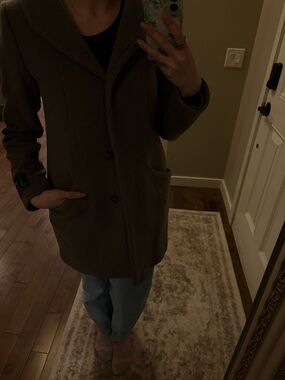 Wilfred Dark Taupe Cocoon Coat
